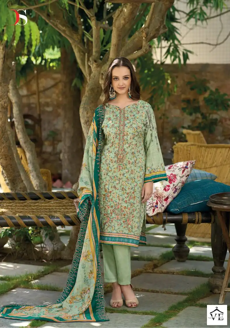 Deepsy Suits Bin Saeed Lawn Collection Vol 4 Cotton Wholesale Pakistani Salwar Suit Catalog — Wholesale Salwar Suits, MPA wholesale from Surat — view 7