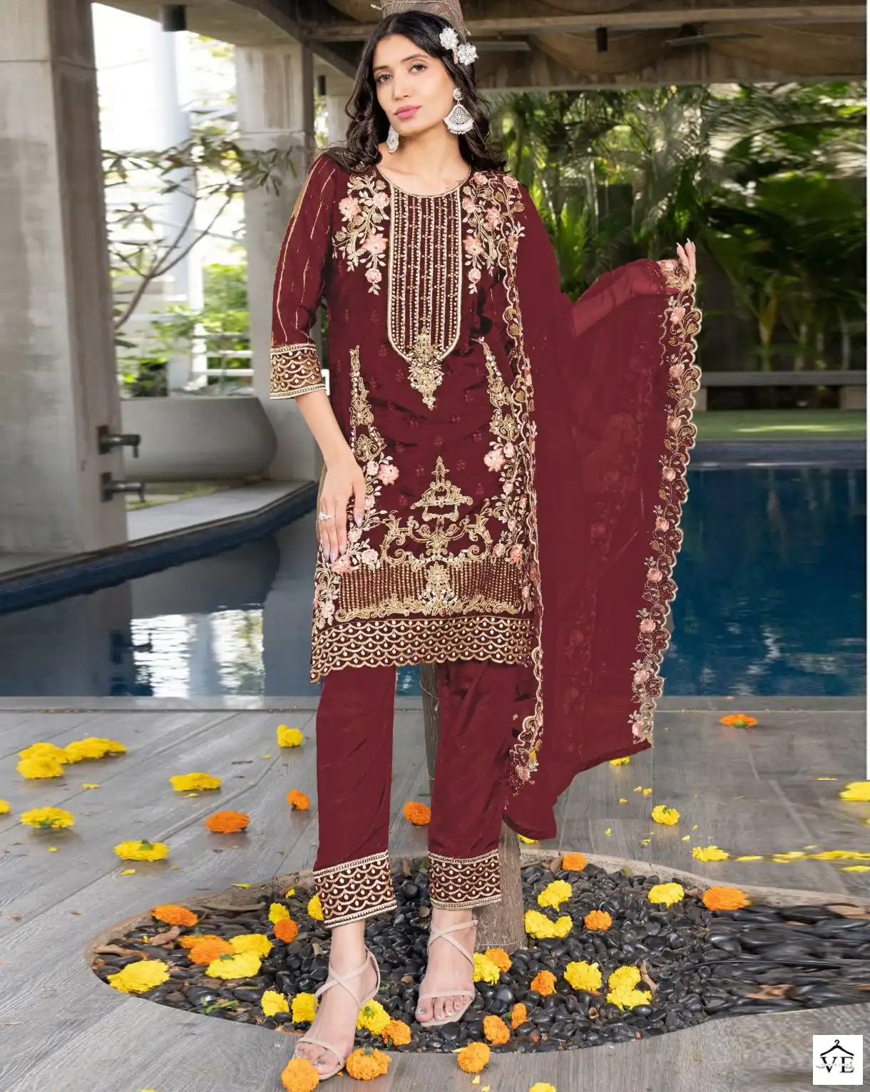 Fepic C 1352 Organza Wholesale Pakistani Salwar Suit Catalog — Wholesale Salwar Suits, MPA wholesale from Surat — view 1