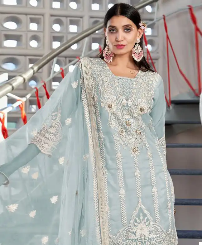 Fepic C 1592 Organza Wholesale Pakistani Salwar Suit Catalog — Wholesale Salwar Suits, MPA wholesale from Surat — view 1