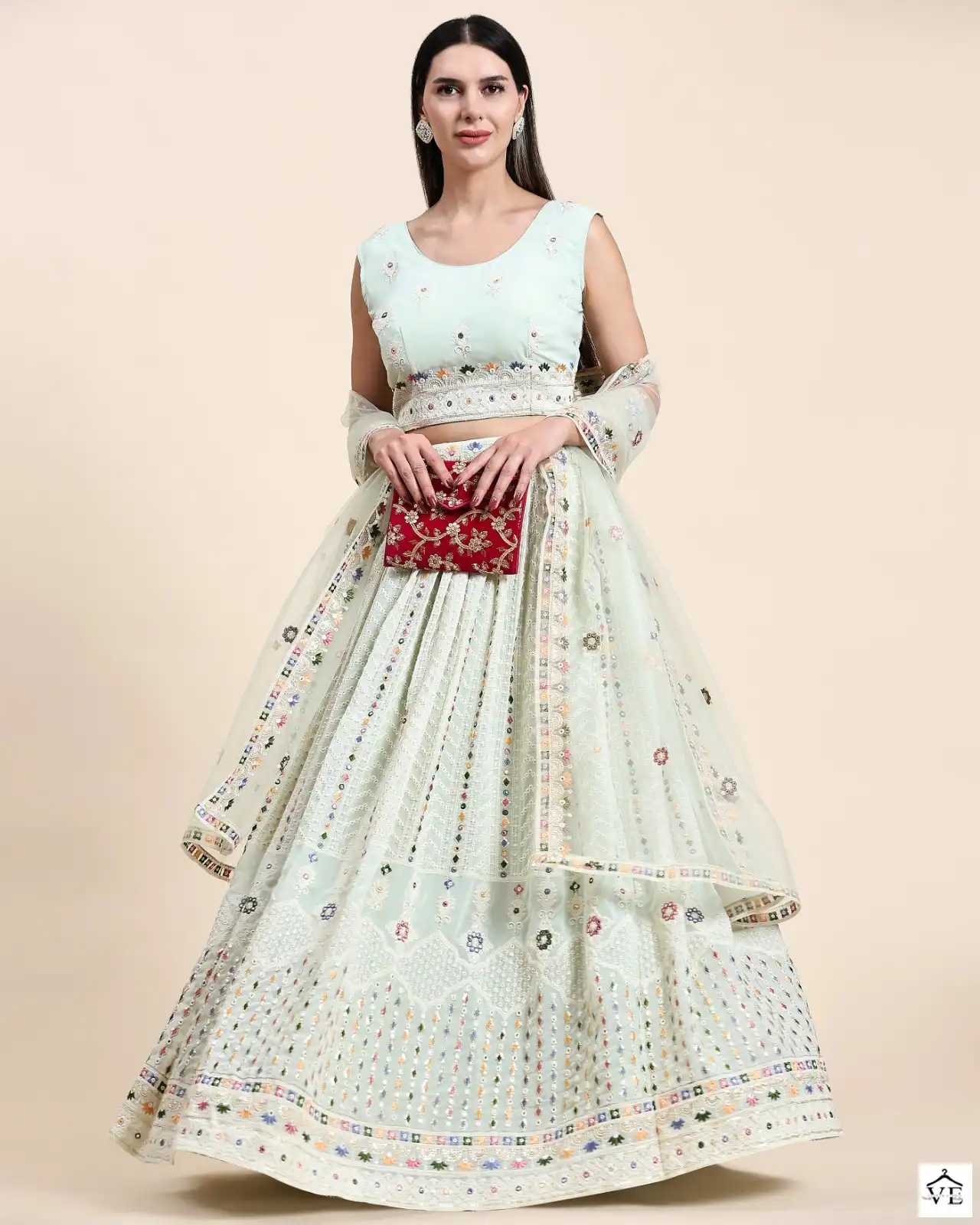 Amoha C1949 Pure Viscose Georgette Wholesale Lehenga Catalog