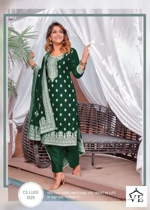 Vitara Camelia Viscose Chanderi Wholesale Readymade Salwar Suit Catalog — Wholesale Salwar Suits, MPA wholesale from Surat - Gallery Image 2