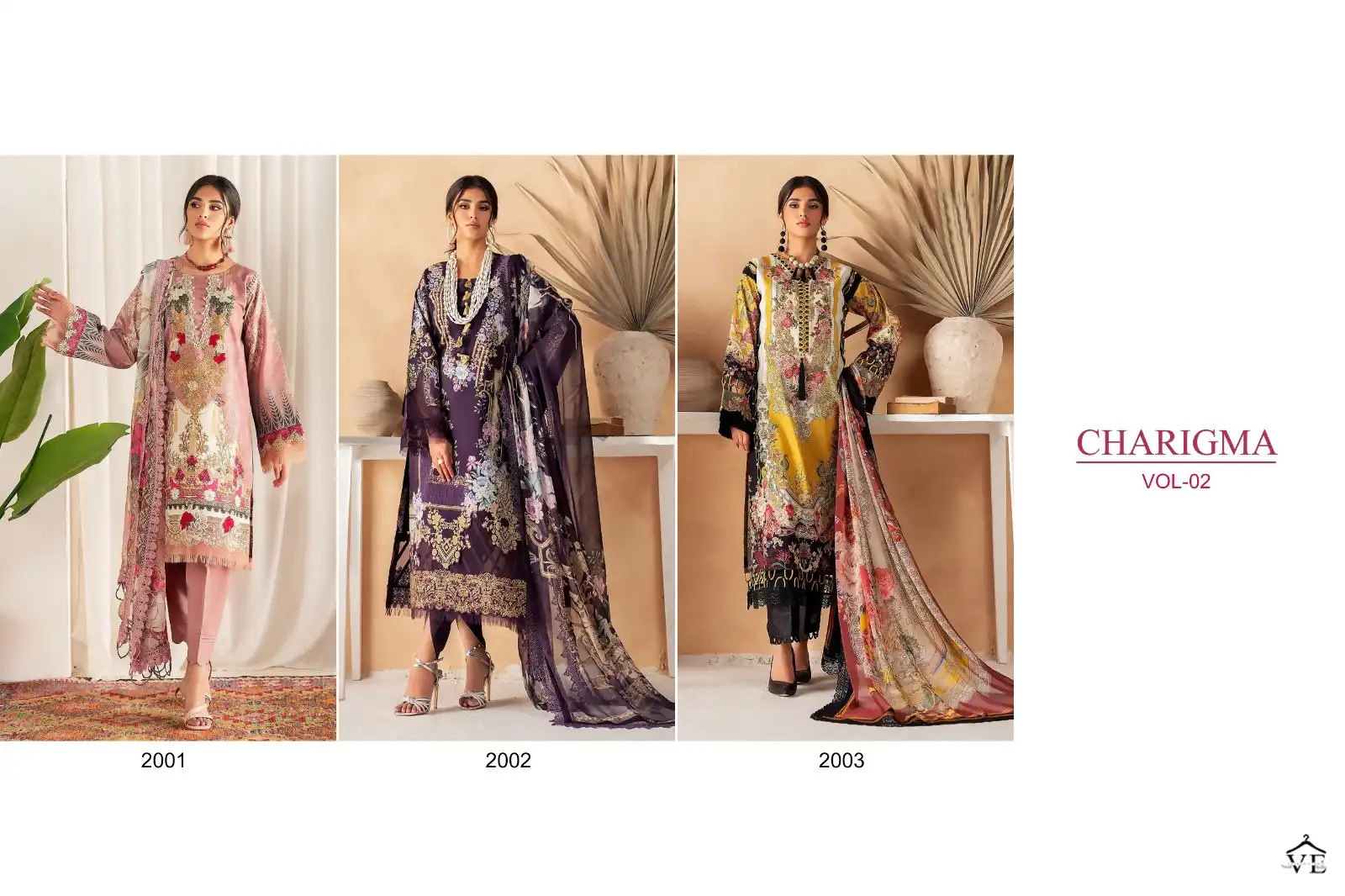 Shree Fabs Charigma Vol 2 Cambric Wholesale Pakistani Salwar Suit Catalog — Wholesale Salwar Suits, MPA wholesale from Surat — view 4