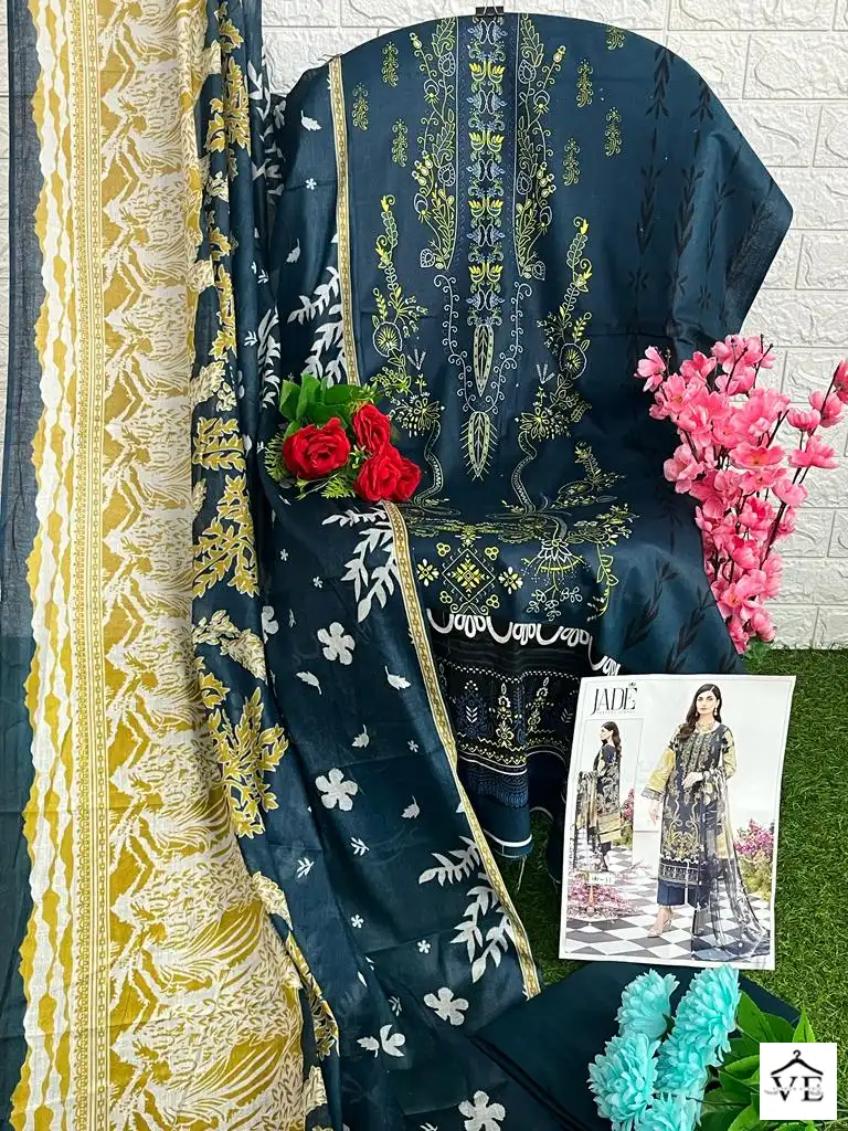 Jade Chevron Exclusive Heavy Cotton Vol 2 Pure Heavy Lawn Wholesale Pakistani Salwar Suit Catalog — Wholesale Salwar Suits, MPA wholesale from Surat - Gallery Image 10