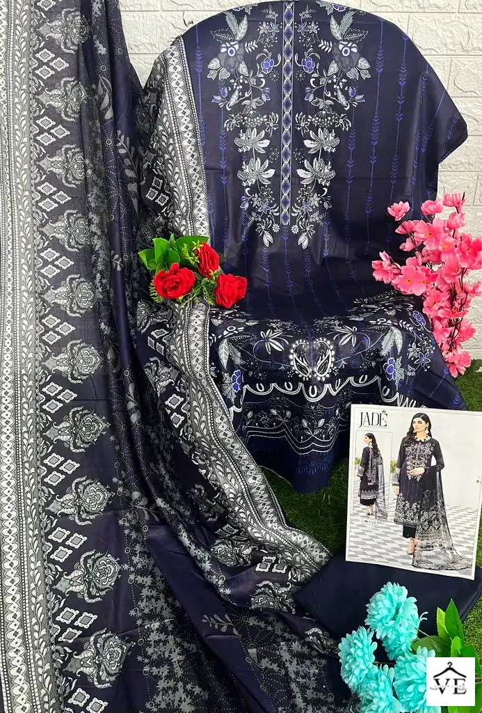 Jade Chevron Exclusive Heavy Cotton Vol 2 Pure Heavy Lawn Wholesale Pakistani Salwar Suit Catalog — Wholesale Salwar Suits, MPA wholesale from Surat - Gallery Image 12