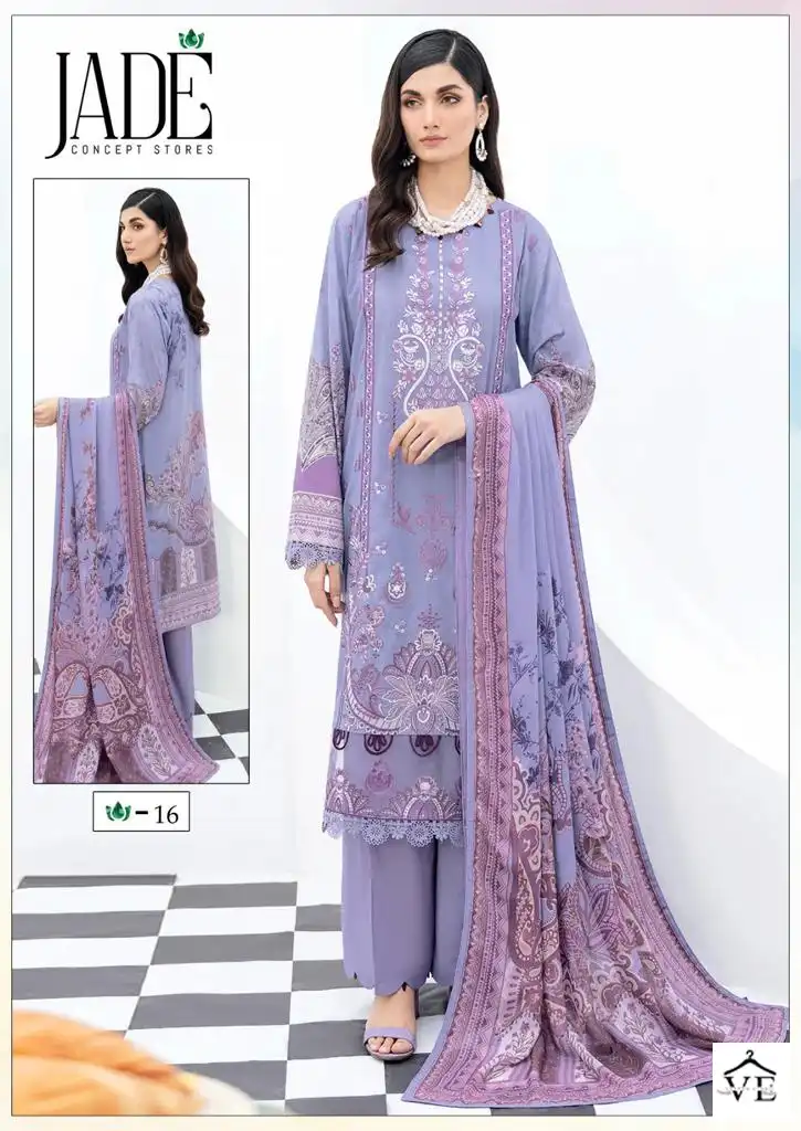 Jade Chevron Exclusive Heavy Cotton Vol 2 Pure Heavy Lawn Wholesale Pakistani Salwar Suit Catalog — Wholesale Salwar Suits, MPA wholesale from Surat - Gallery Image 3