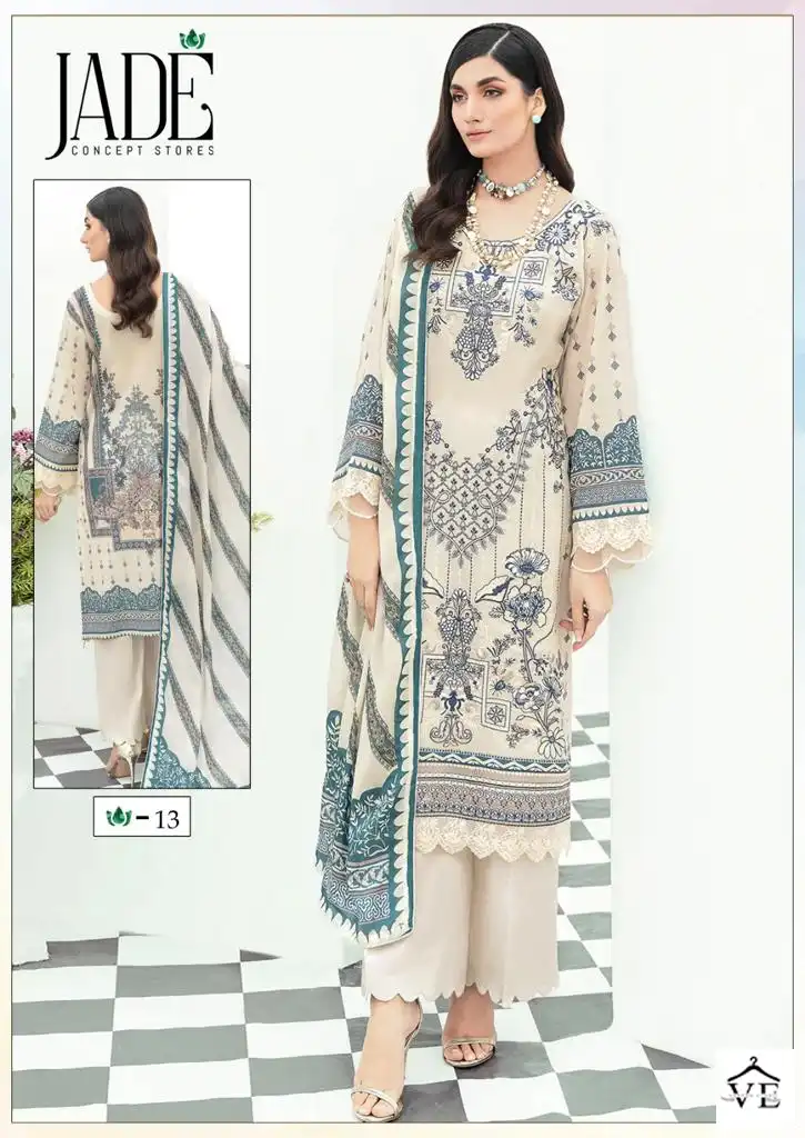 Jade Chevron Exclusive Heavy Cotton Vol 2 Pure Heavy Lawn Wholesale Pakistani Salwar Suit Catalog — Wholesale Salwar Suits, MPA wholesale from Surat - Gallery Image 6