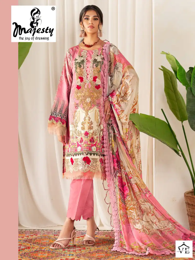 Majesty Cheveron Lawn Vol 8 Cotton Wholesale Pakistani Salwar Suit Catalog — Wholesale Salwar Suits, MPA wholesale from Surat - Gallery Image 2