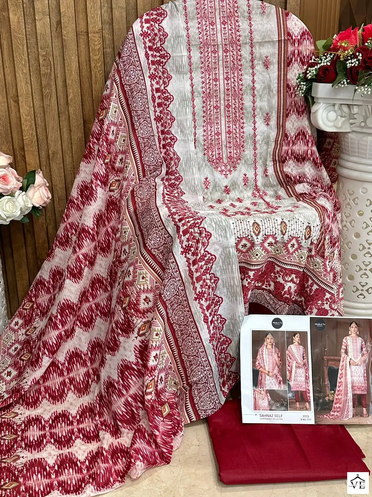 Mehbbob Tex Chevron Luxury Lawn Collection Vol 6 Super Wholesale Pakistani Salwar Suit Catalog — Wholesale Salwar Suits, MPA wholesale from Surat — view 11
