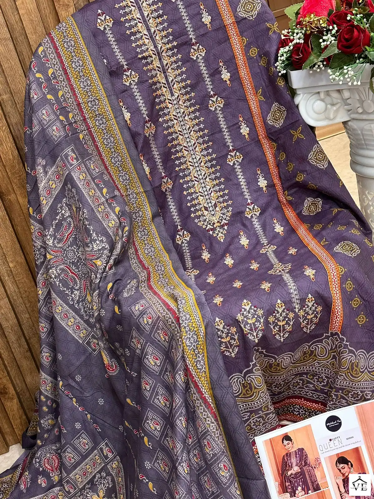 Mehbbob Tex Chevron Luxury Lawn Collection Vol 6 Super Wholesale Pakistani Salwar Suit Catalog — Wholesale Salwar Suits, MPA wholesale from Surat - Gallery Image 6