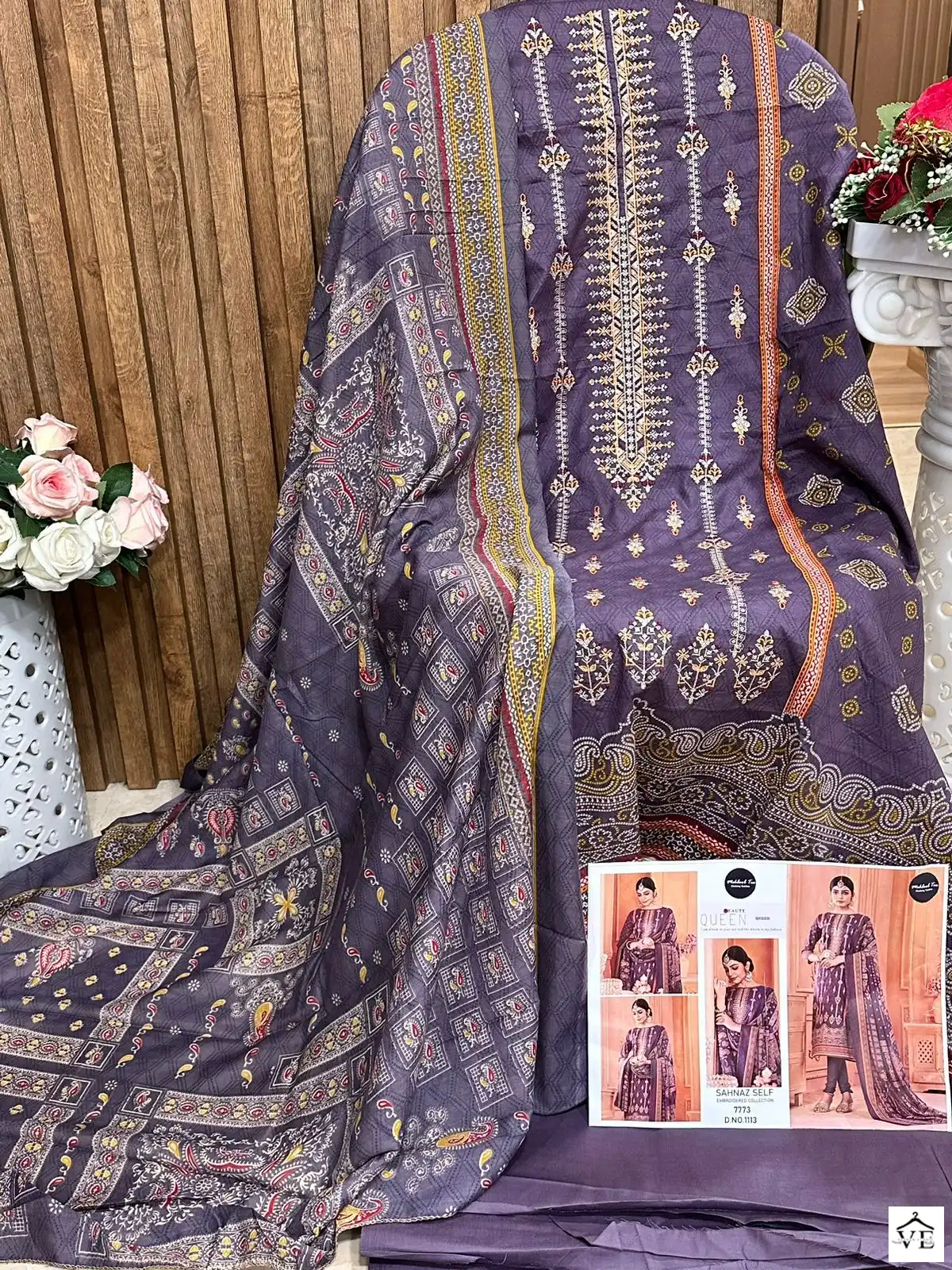 Mehbbob Tex Chevron Luxury Lawn Collection Vol 6 Super Wholesale Pakistani Salwar Suit Catalog — Wholesale Salwar Suits, MPA wholesale from Surat - Gallery Image 7