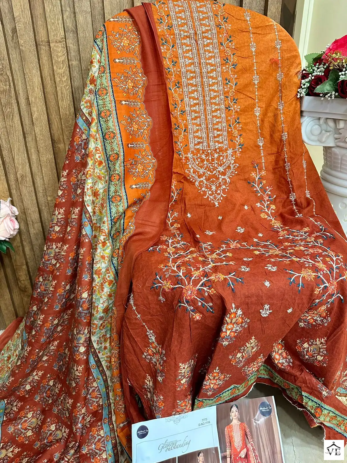 Mehbbob Tex Chevron Luxury Lawn Collection Vol 6 Super Wholesale Pakistani Salwar Suit Catalog — Wholesale Salwar Suits, MPA wholesale from Surat - Gallery Image 9