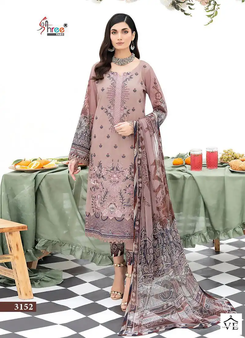 Shree Fabs Chevron Luxury Lawn Collection Vol 15 Pure Lawn Wholesale Pakistani Salwar Suit Catalog — Wholesale Salwar Suits, MPA wholesale from Surat — view 7