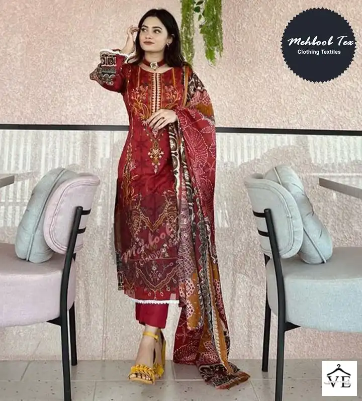 Mehboob Tex Chevron Luxury Lawn Collection Vol 6 Wholesale Pakistani Salwar Suit — Wholesale Salwar Suits, MPA wholesale from Surat - Gallery Image 6