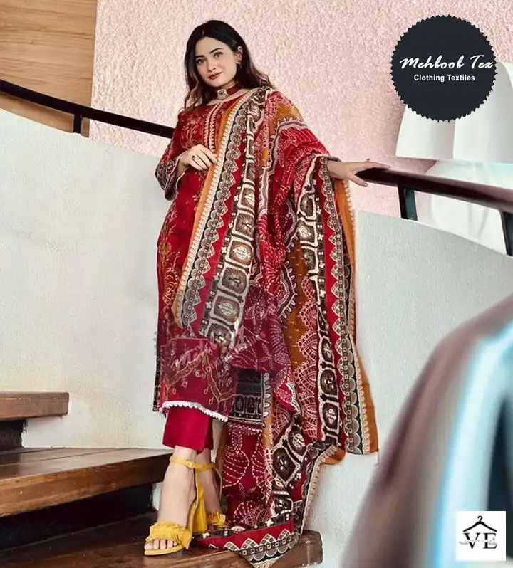 Mehboob Tex Chevron Luxury Lawn Collection Vol 6 Wholesale Pakistani Salwar Suit — Wholesale Salwar Suits, MPA wholesale from Surat - Gallery Image 7