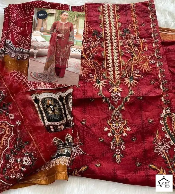 Mehboob Tex Chevron Luxury Lawn Collection Vol 6 Wholesale Pakistani Salwar Suit — Wholesale Salwar Suits, MPA wholesale from Surat - Gallery Image 8