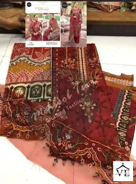 Mehboob Tex Chevron Luxury Lawn Collection Vol 6 Wholesale Pakistani Salwar Suit — Wholesale Salwar Suits, MPA wholesale from Surat - Gallery Image 9
