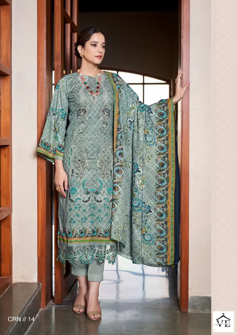Levisha Chevron Nx Lawn Cotton Wholesale Pakistani Salwar Suit Catalog — Wholesale Salwar Suits, Levisha wholesale from Surat — view 2