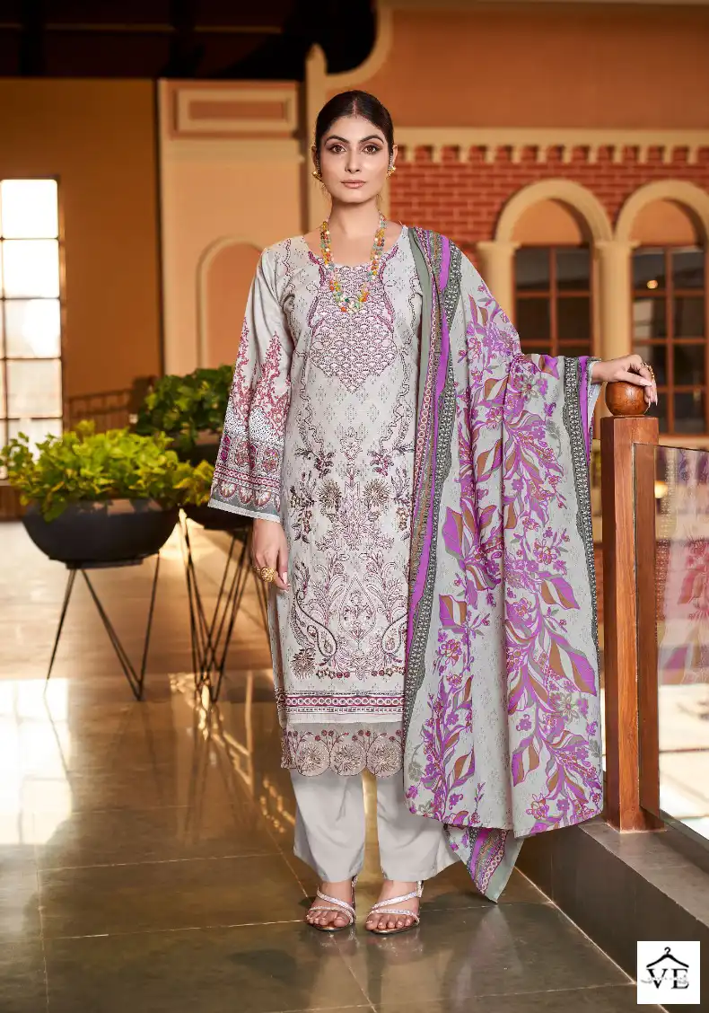 Levisha Chevron Nx Lawn Cotton Wholesale Pakistani Salwar Suit Catalog — Wholesale Salwar Suits, Levisha wholesale from Surat — view 5