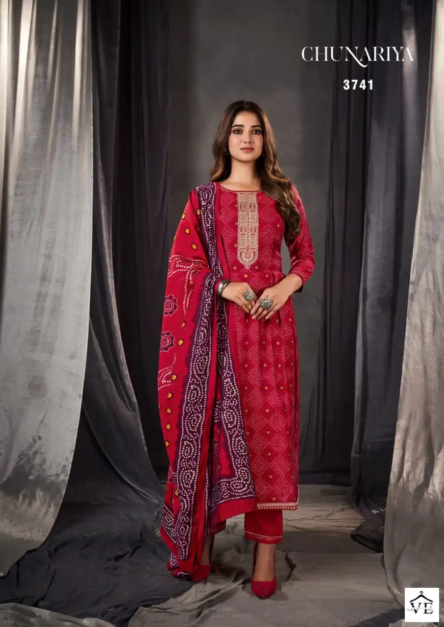 Rang Chunariya Muslin Wholesale Designer Salwar Suit Catalog — Wholesale Salwar Suits, MPA wholesale from Surat - Gallery Image 2