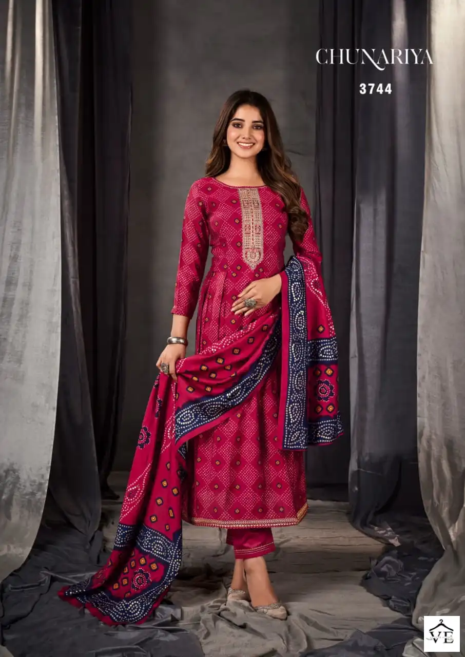 Rang Chunariya Muslin Wholesale Designer Salwar Suit Catalog — Wholesale Salwar Suits, MPA wholesale from Surat - Gallery Image 3