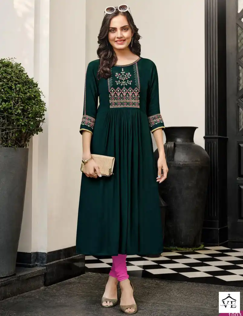 Kadlee Cinderella Rayon Wholesale Kurtis Catalog — Wholesale Kurtis, Kadlee Fashion Studio wholesale from Surat — view 1