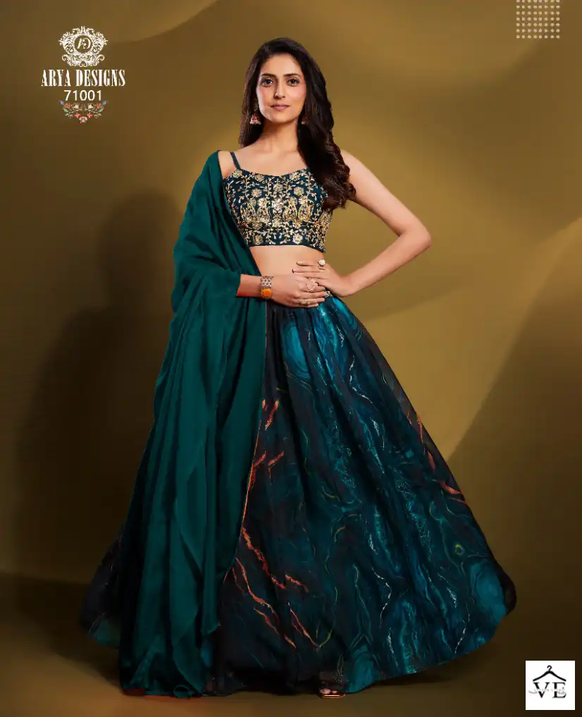 Arya Designs Cinderella Vol 17 Organza Wholesale Lehenga Catalog — Wholesale Lehenga, MPA wholesale from Surat - Gallery Image 2