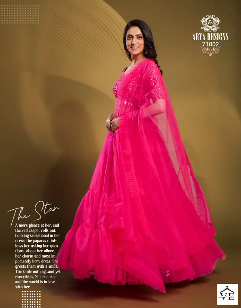 Arya Designs Cinderella Vol 17 Organza Wholesale Lehenga Catalog — Wholesale Lehenga, MPA wholesale from Surat - Gallery Image 5