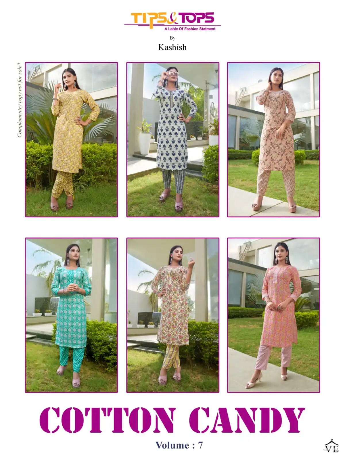 Tips &amp; Tops Cotton Candy Vol 07 Cotton Print Wholesale Kurtis Catalog — Wholesale Kurtis, MPA wholesale from Surat — view 7