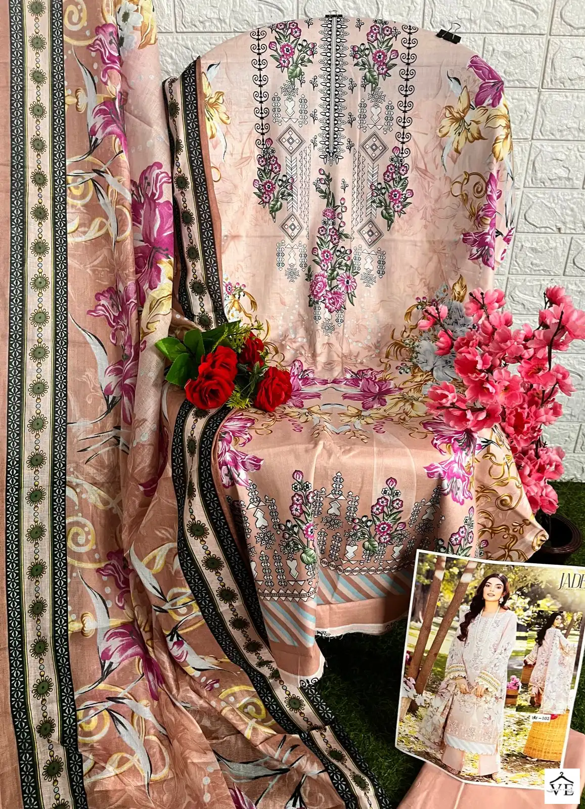 Jade Crimson Exclusive Heavy Lawn Collection Pure Heavy Lawn Wholesale Pakistani Salwar Suit Catalog — Wholesale Salwar Suits, MPA wholesale from Surat - Gallery Image 2