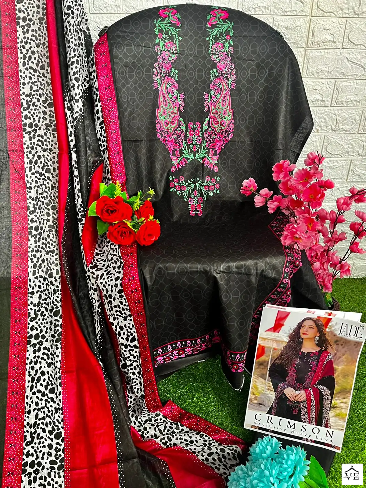 Jade Crimson Exclusive Heavy Lawn Collection Pure Heavy Lawn Wholesale Pakistani Salwar Suit Catalog — Wholesale Salwar Suits, MPA wholesale from Surat - Gallery Image 10