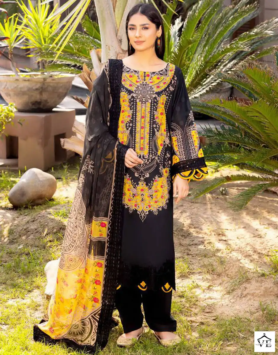 Deepsy Suits Charizma Combination Embroidered Dupatta Pure Cotton Print Wholesale Pakistani Salwar Suit Catalog — Wholesale Salwar Suits, MPA wholesale from Surat — view 1