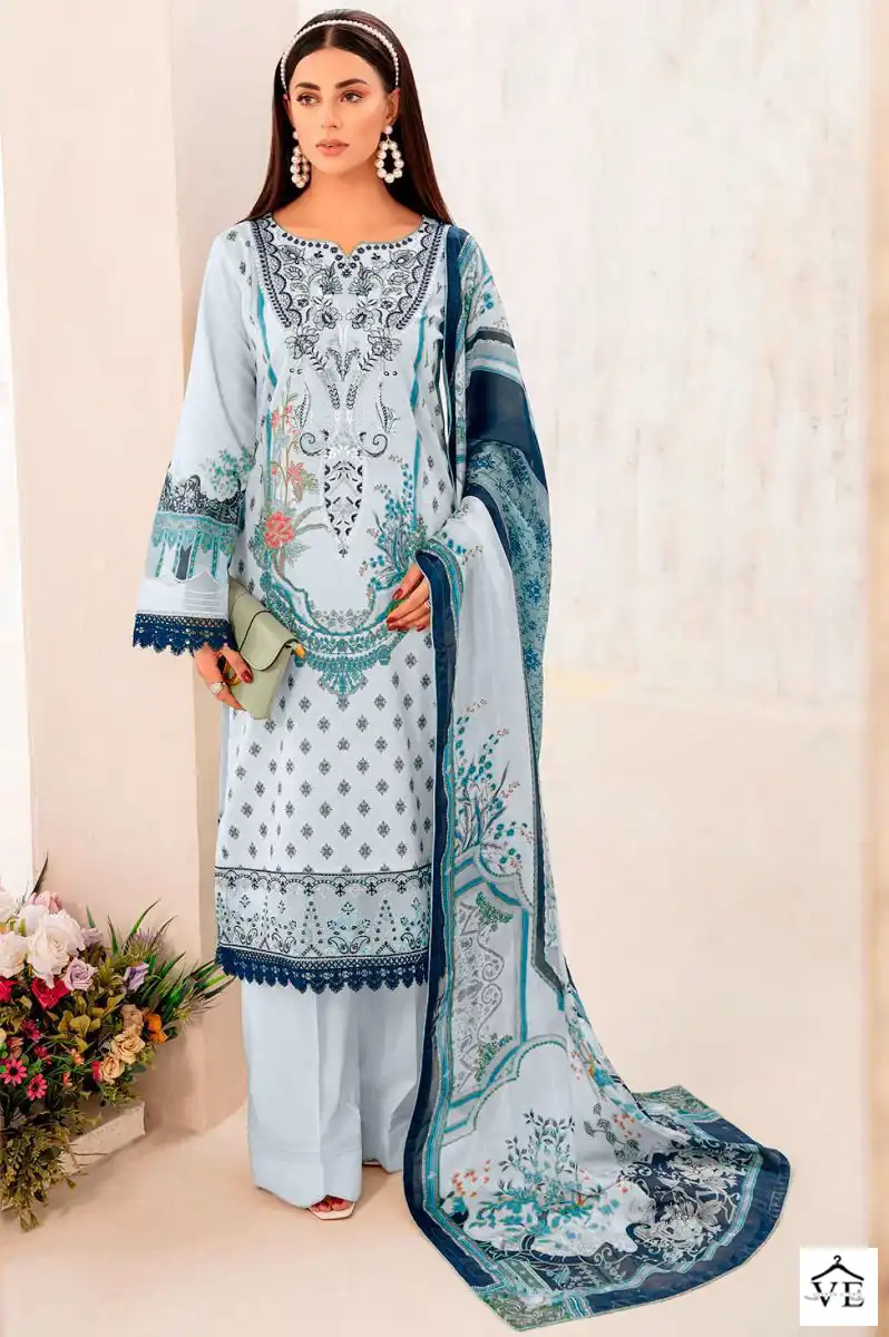 Deepsy Suits Cheveron Lawn 7 Pure Cotton Wholesale Pakistani Salwar Suit Catalog — Wholesale Salwar Suits, MPA wholesale from Surat - Gallery Image 4