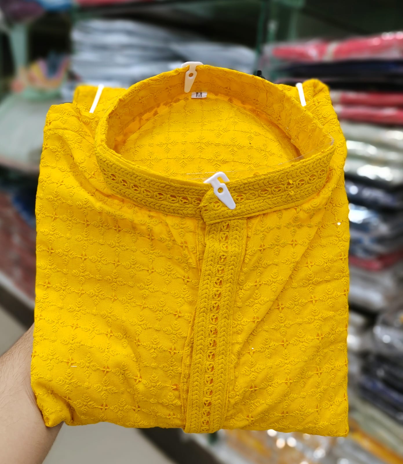 Vardan Ethnic Chikan Kurta 14 Kg Heavy Rayon Wholesale Kurta With Pajama Catalog — Wholesale, MPA wholesale from Surat — view 11