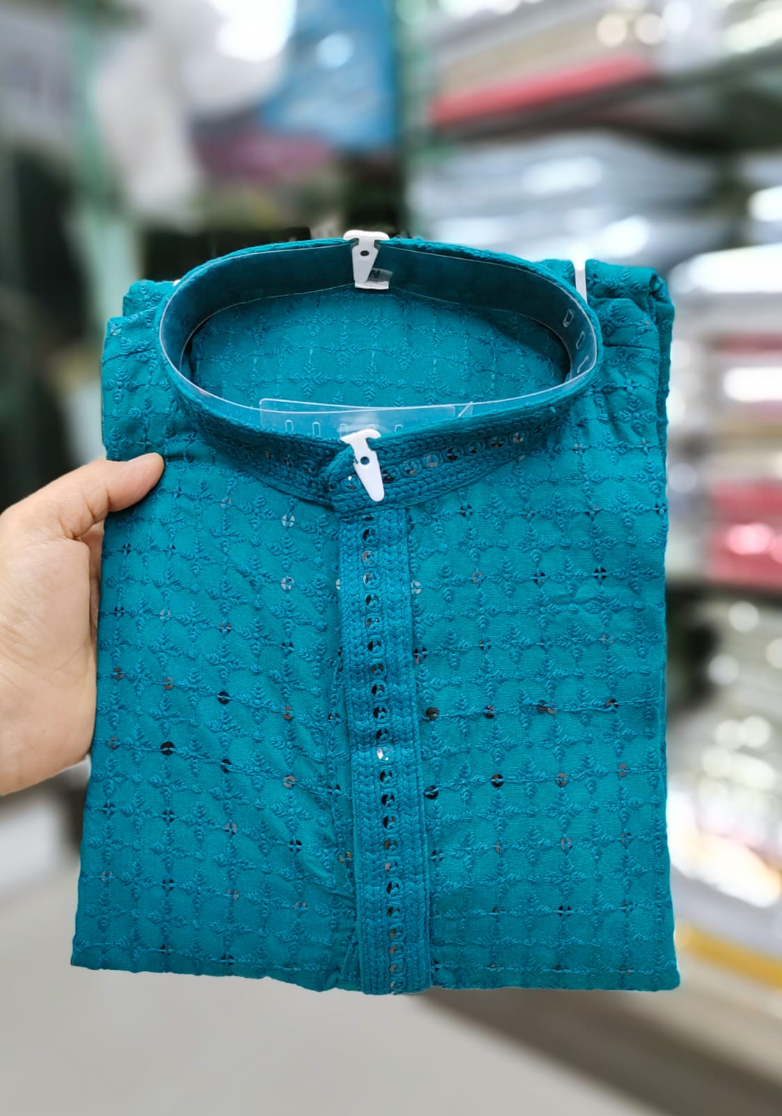 Vardan Ethnic Chikan Kurta 14 Kg Heavy Rayon Wholesale Kurta With Pajama Catalog — Wholesale, MPA wholesale from Surat — view 7