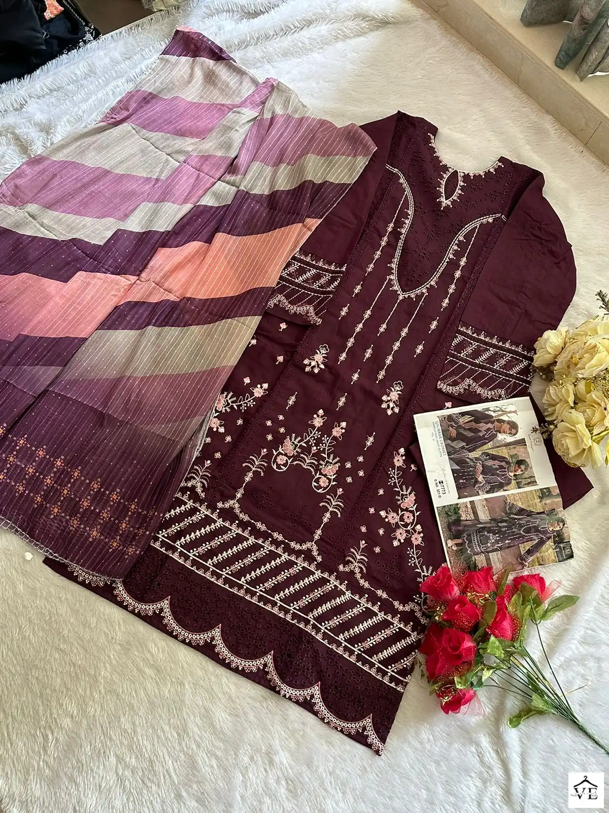 Ziaaz Code 321 Cotton Wholesale Pakistani Salwar Suit Catalog — Wholesale Salwar Suits, MPA wholesale from Surat - Gallery Image 11