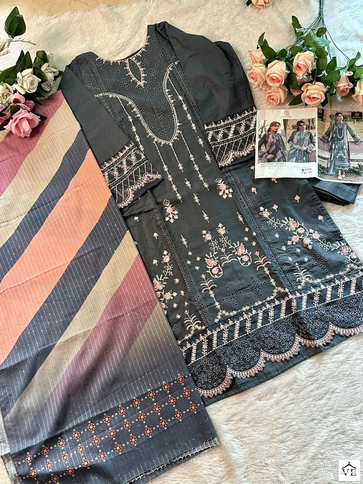 Ziaaz Code 321 Cotton Wholesale Pakistani Salwar Suit Catalog — Wholesale Salwar Suits, MPA wholesale from Surat - Gallery Image 5