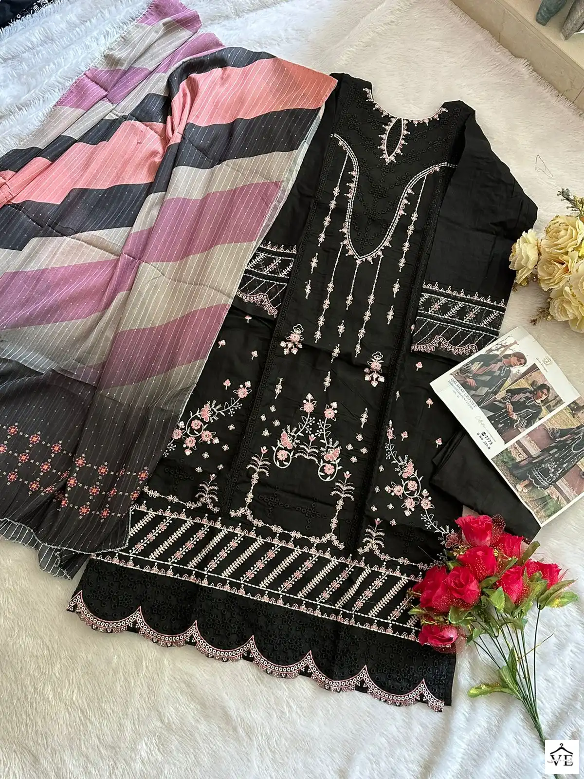 Ziaaz Code 321 Cotton Wholesale Pakistani Salwar Suit Catalog — Wholesale Salwar Suits, MPA wholesale from Surat - Gallery Image 6