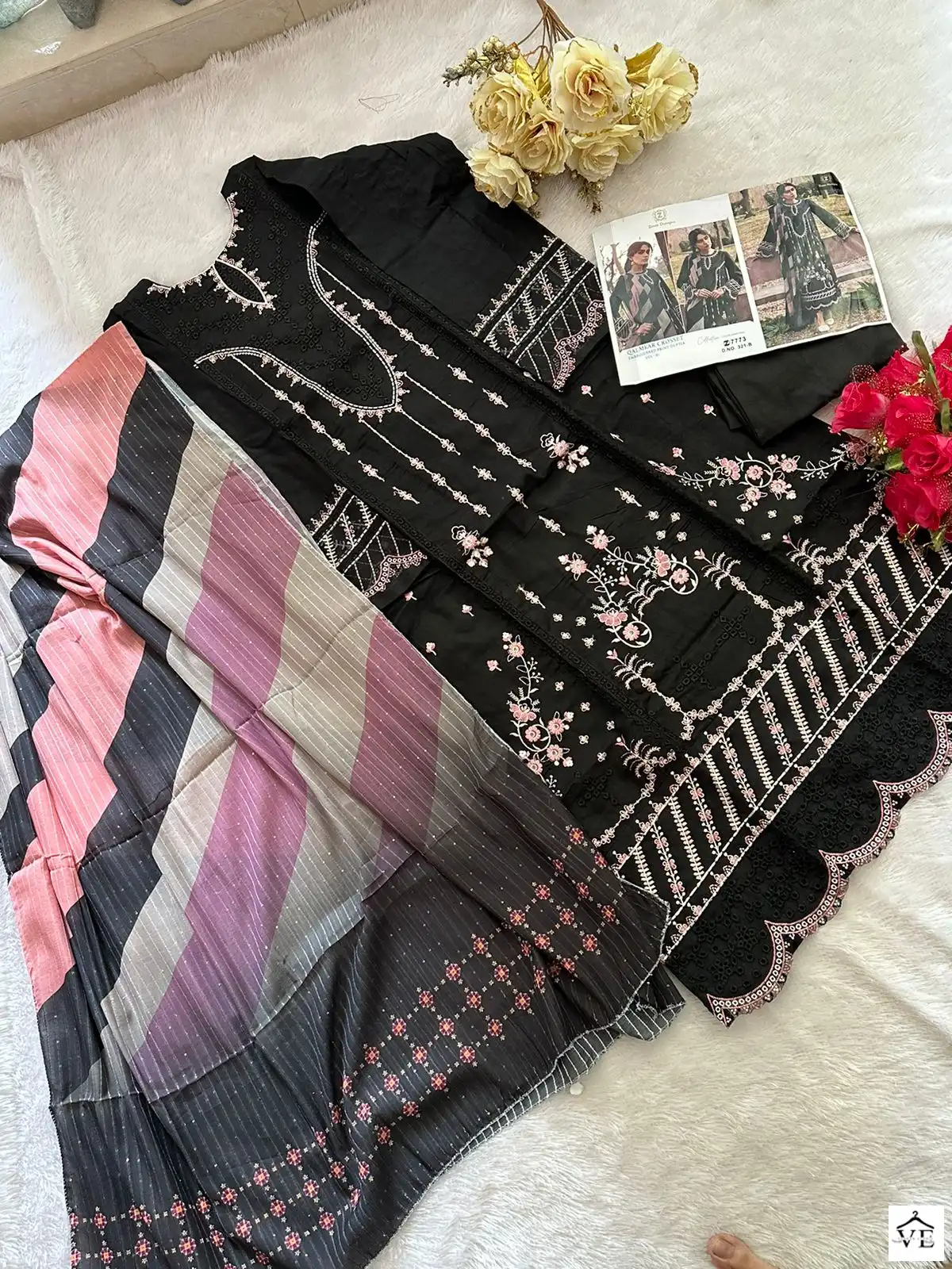 Ziaaz Code 321 Cotton Wholesale Pakistani Salwar Suit Catalog — Wholesale Salwar Suits, MPA wholesale from Surat - Gallery Image 7