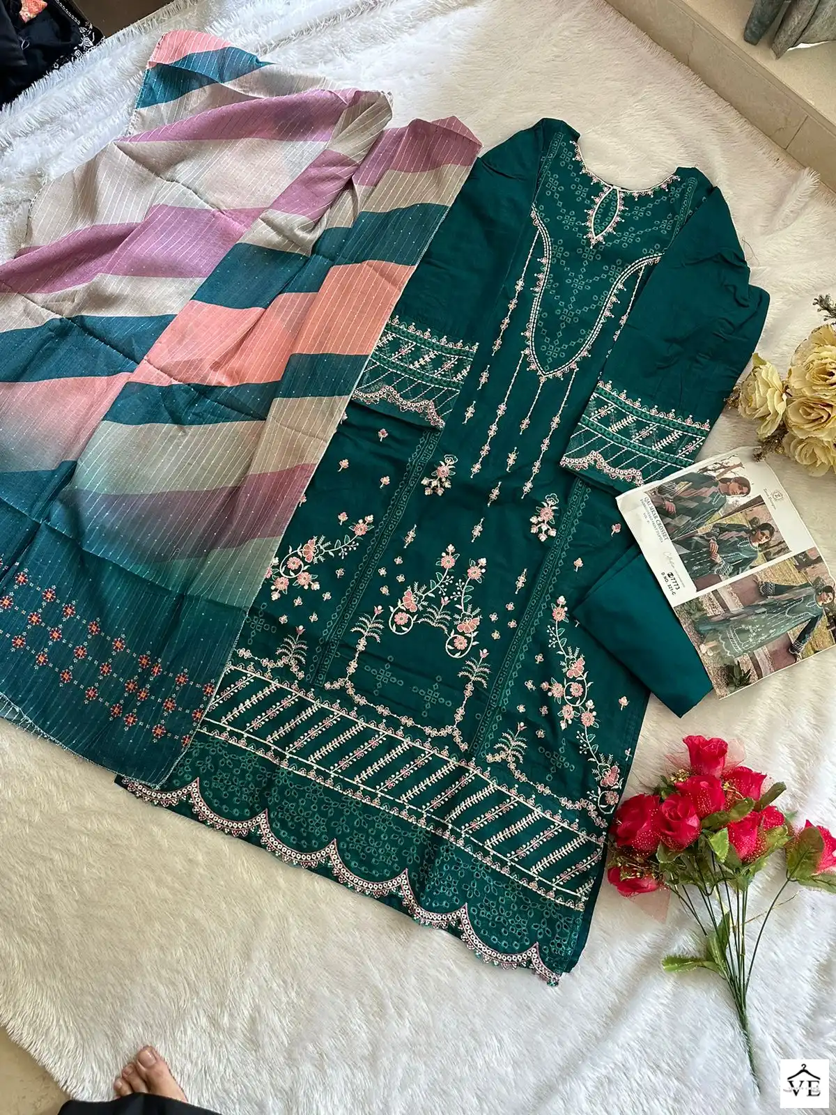 Ziaaz Code 321 Cotton Wholesale Pakistani Salwar Suit Catalog — Wholesale Salwar Suits, MPA wholesale from Surat - Gallery Image 8