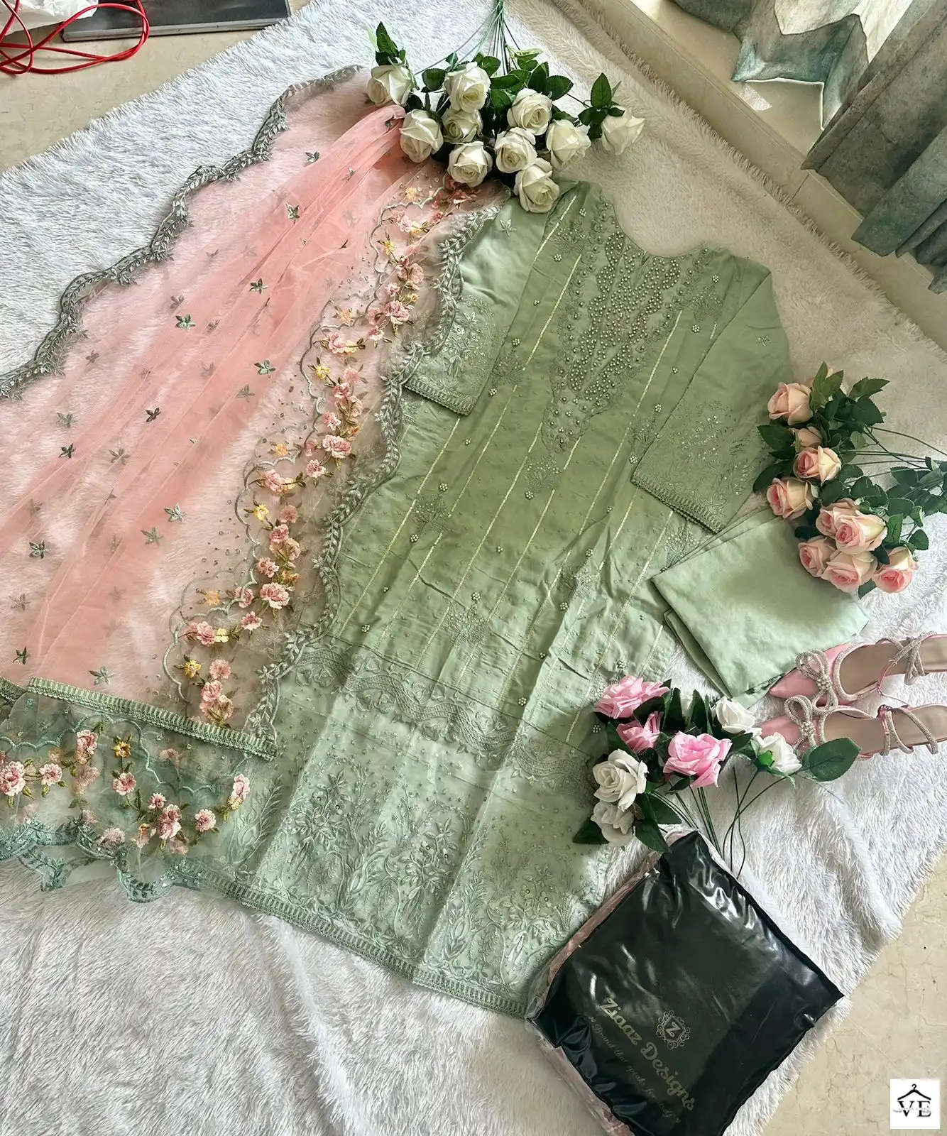 Ziaaz Code 322 Cotton Wholesale Pakistani Salwar Suit Catalog — Wholesale Salwar Suits, MPA wholesale from Surat - Gallery Image 2