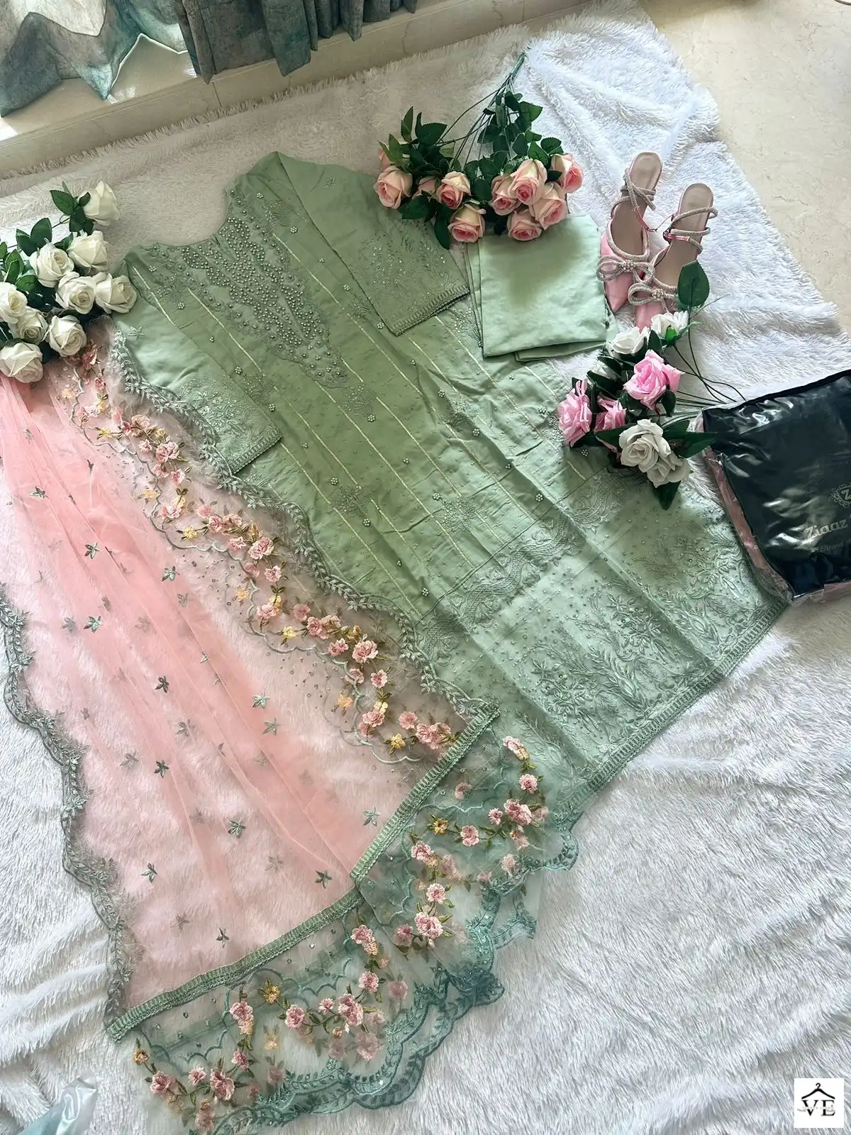 Ziaaz Code 322 Cotton Wholesale Pakistani Salwar Suit Catalog — Wholesale Salwar Suits, MPA wholesale from Surat - Gallery Image 3