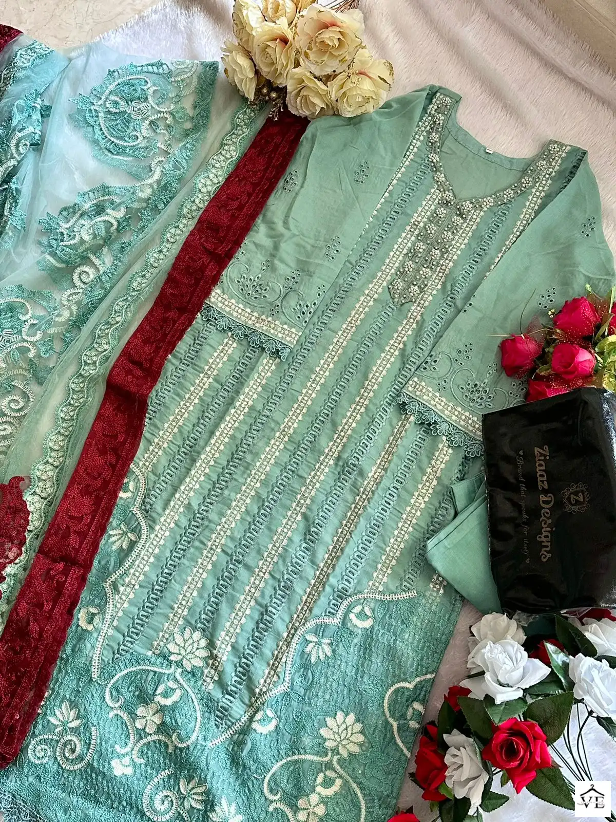 Ziaaz Codes 320 Cambric Cotton Wholesale Pakistani Salwar Suit Catalog — Wholesale Salwar Suits, MPA wholesale from Surat - Gallery Image 5