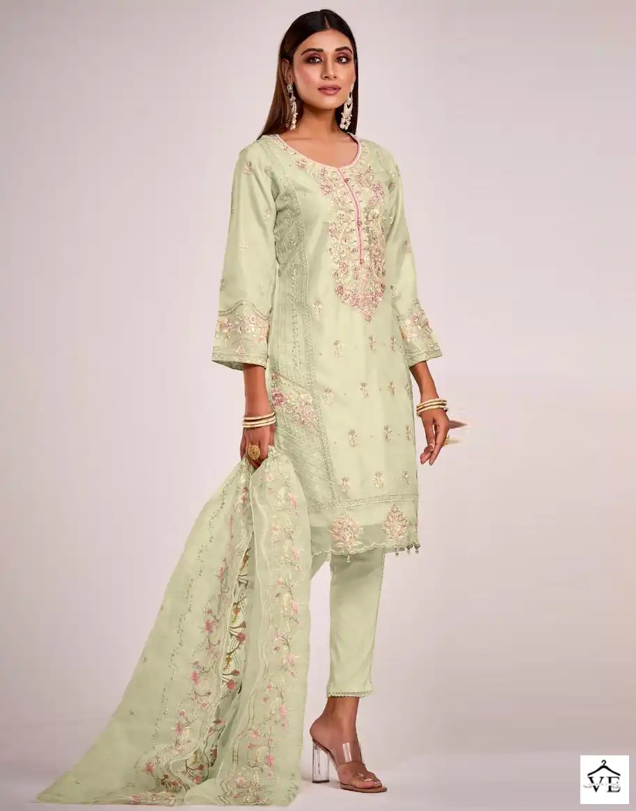 Deepsy Suits D 303 Pure Orgnaza Georgette Pakistani Readymade Salwar Suit Catalog — Wholesale Salwar Suits, MPA wholesale from Surat — view 1