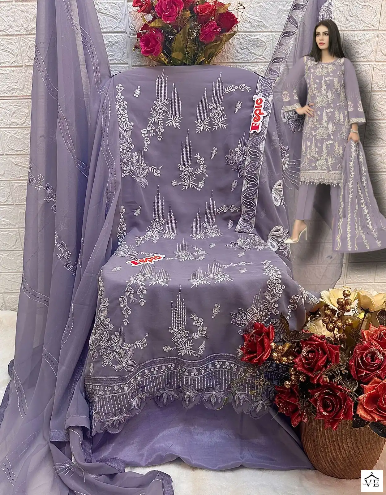 Fepic D 5249 Georgette Wholesale Pakistani Salwar Suit Catalog — Wholesale Salwar Suits, MPA wholesale from Surat - Gallery Image 7