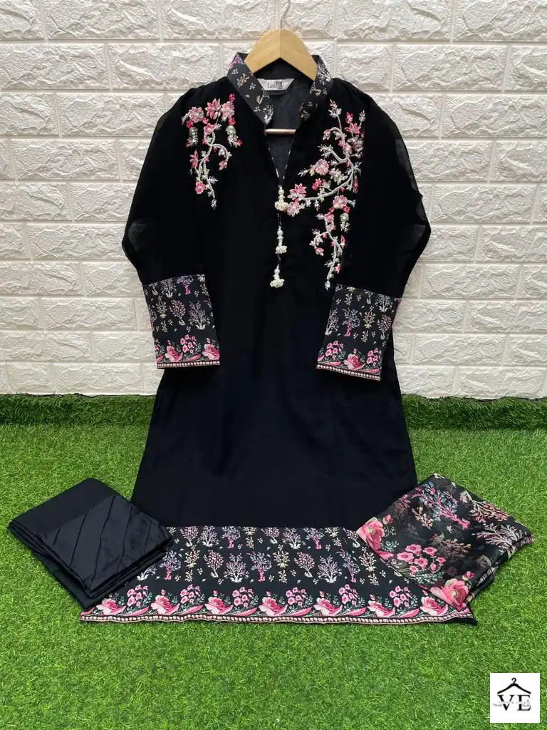Laxuria Dno 1276 Georgette Wholesale Readymade Pakistani Suit — Wholesale Salwar Suits, MPA wholesale from Surat — view 3