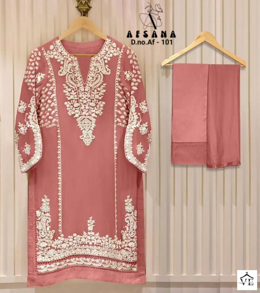 Afsana D.No Af 101 Faux Georgette Wholesale Pakistani Readymade Salwar Suit Catalog — Wholesale Salwar Suits, MPA wholesale from Surat - Gallery Image 6
