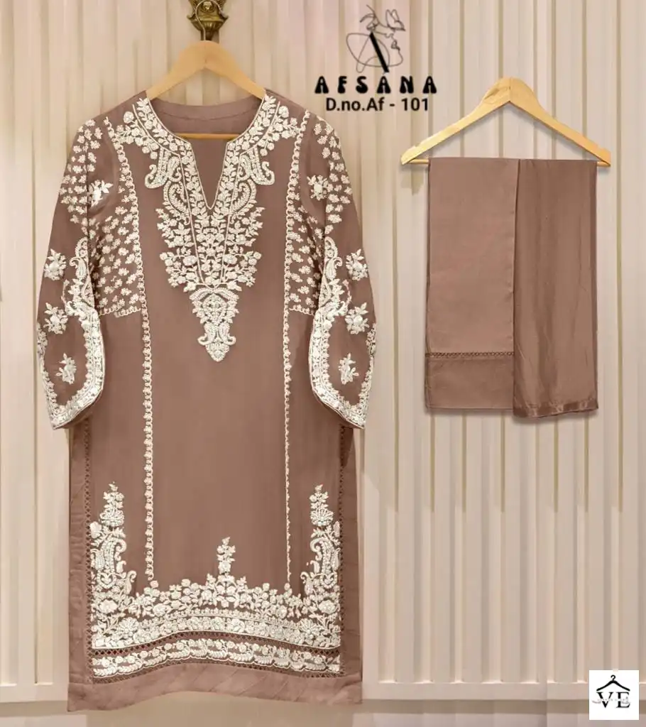 Afsana D.No Af 101 Faux Georgette Wholesale Pakistani Readymade Salwar Suit Catalog — Wholesale Salwar Suits, MPA wholesale from Surat - Gallery Image 8
