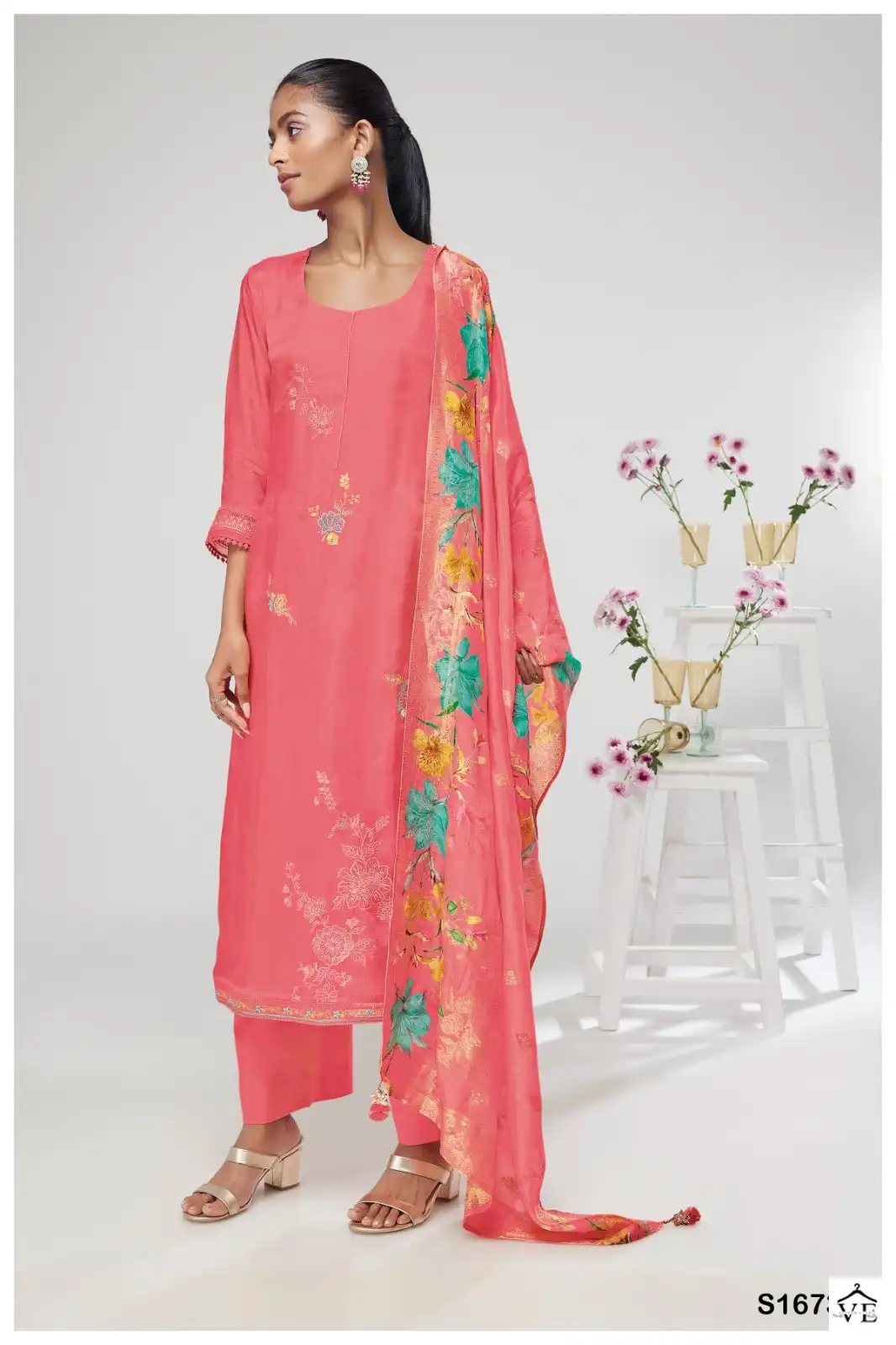 Ganga Daamini 1673 Premium Bemberg Silk Wholesale Designer Salwar Suit Catalog — Wholesale Salwar Suits, Ganga wholesale from Surat - Gallery Image 3