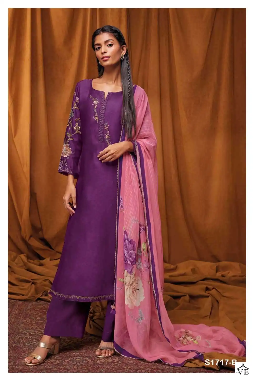 Ganga Danushri 1717 Silk Wholesale Designer Salwar Suit Catalog — Wholesale Salwar Suits, Ganga wholesale from Surat - Gallery Image 2