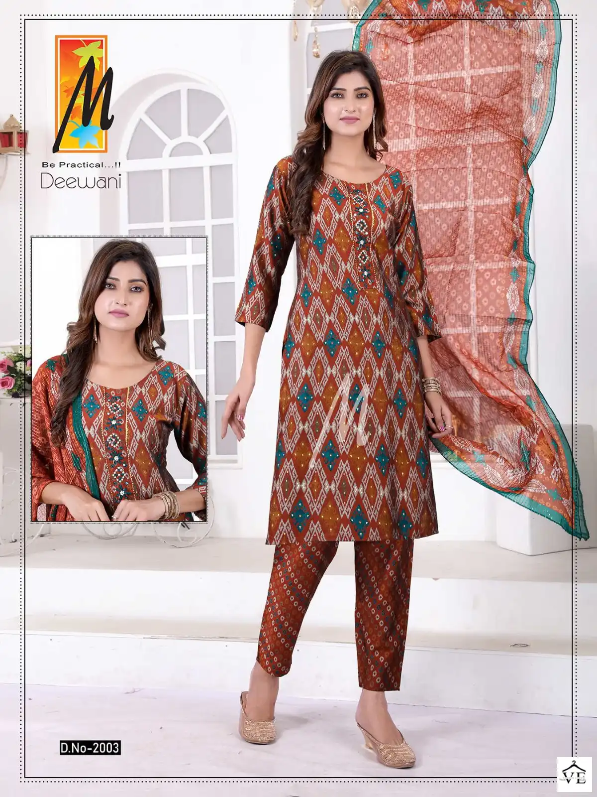 Vardan Ethnic Deewani Heavy Chanderi Wholesale Readymade Suits Catalog — Wholesale Salwar Suits, MPA wholesale from Surat - Gallery Image 3